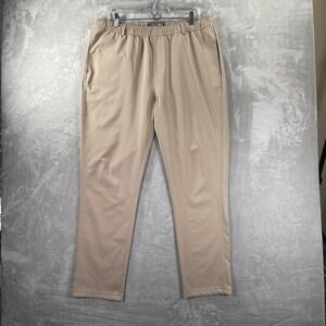 Burlebo Pants men's XXL 38x30 Performance Pull On Chino Elastic Waist Drawstring